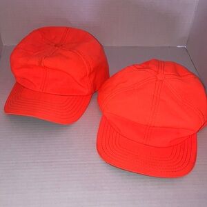 2 Vintage‎ Hunter Blaze Orange Men's Hunters Cap size Large